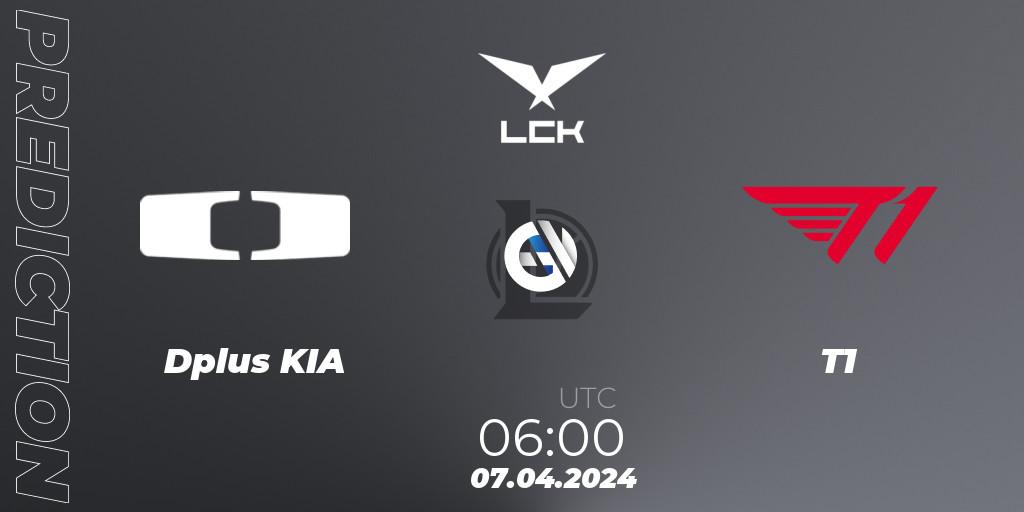 Dplus KIA contre T1 : prédiction de match. 07.04.24. LoL, LCK Spring 2024 - Playoffs