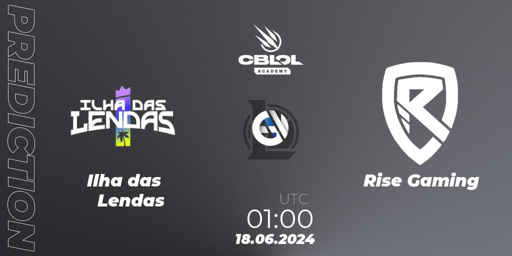 Ilha das Lendas contre Rise Gaming : prédiction de match. 18.06.2024 at 01:00. LoL, CBLOL Academy 2024