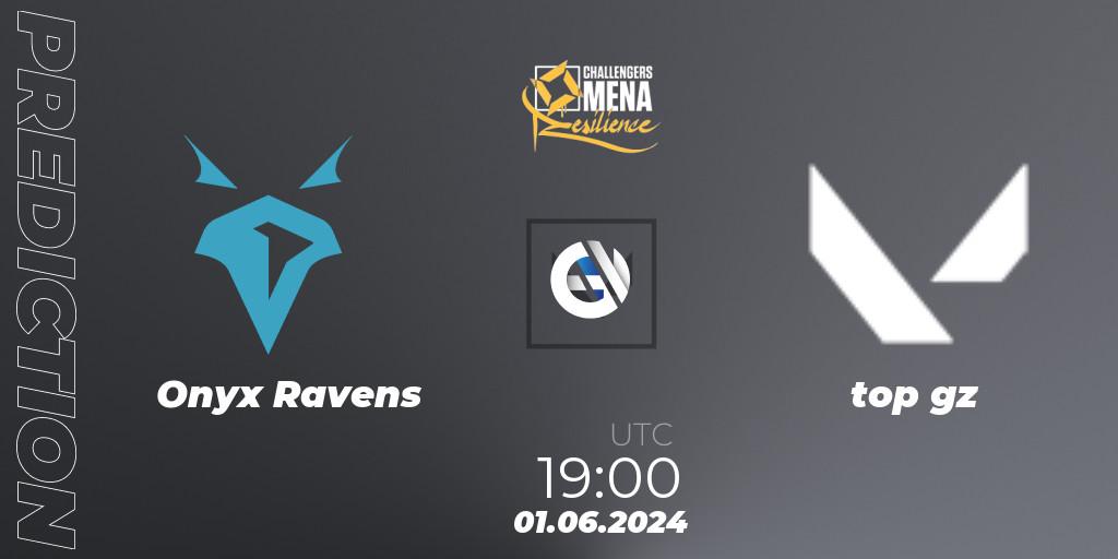 Onyx Ravens contre top gz : prédiction de match. 01.06.2024 at 19:00. VALORANT, VALORANT Challengers 2024 MENA: Resilience Split 2 - Levant and North Africa