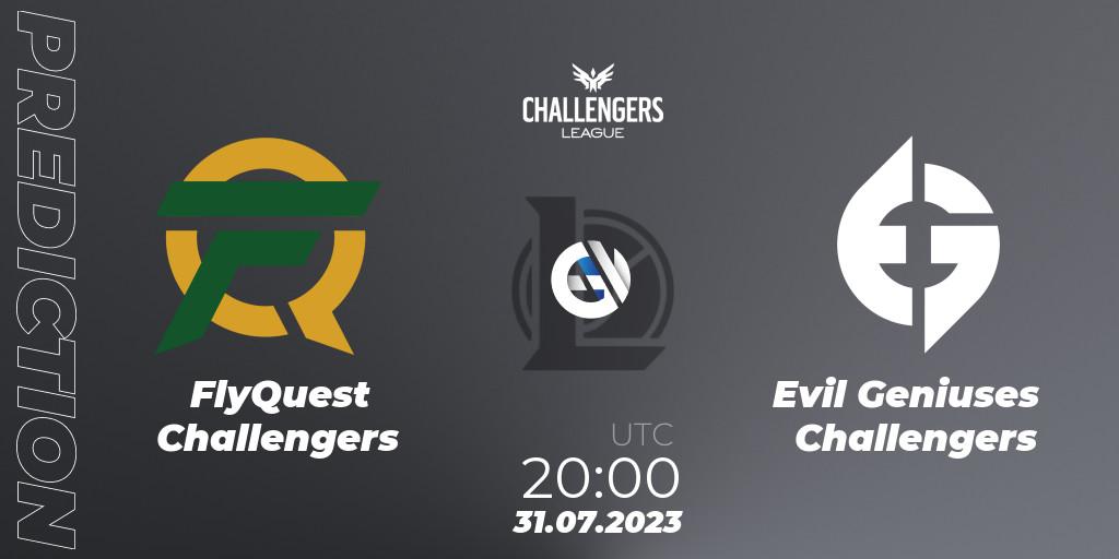 FlyQuest Challengers contre Evil Geniuses Challengers : prédiction de match. 31.07.23. LoL, North American Challengers League 2023 Summer - Playoffs