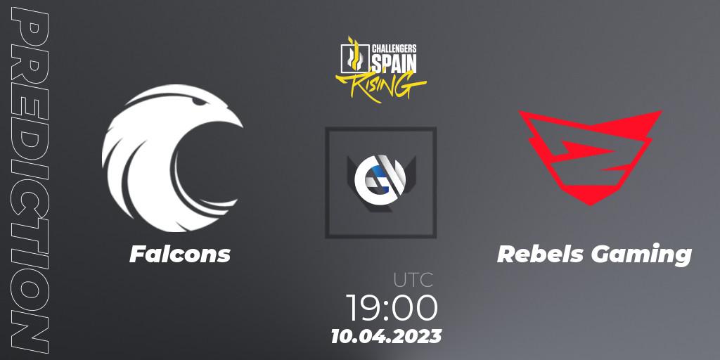 Falcons contre Rebels Gaming : prédiction de match. 10.04.23. VALORANT, VALORANT Challengers 2023 Spain: Rising Split 2