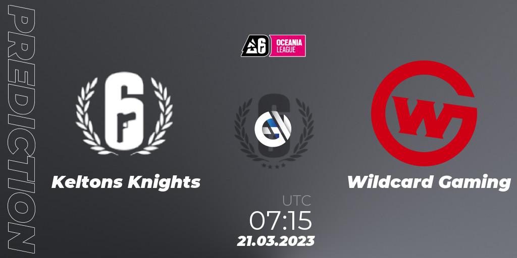 Keltons Knights contre Wildcard Gaming : prédiction de match. 21.03.23. Rainbow Six, Oceania League 2023 - Stage 1