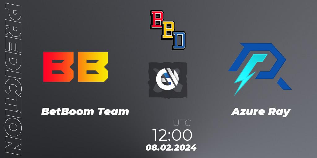 BetBoom Team contre Azure Ray : prédiction de match. 08.02.24. Dota 2, BetBoom Dacha Dubai 2024