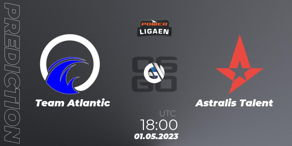 Team Atlantic contre Astralis Talent : prédiction de match. 09.05.2023 at 18:00. Counter-Strike (CS2), Dust2.dk Ligaen Season 23