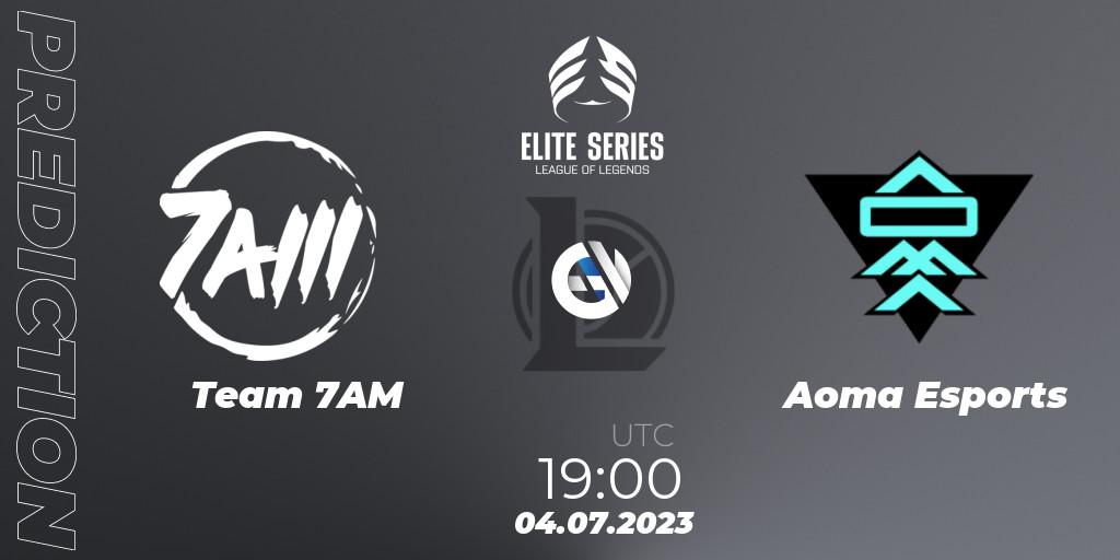 Team 7AM contre Aoma Esports : prédiction de match. 04.07.2023 at 19:00. LoL, Elite Series Summer 2023