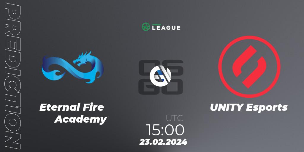 Eternal Fire Academy contre UNITY Esports : prédiction de match. 23.02.24. CS2 (CS:GO), ESEA Season 48: Advanced Division - Europe