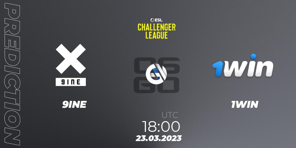 9INE contre 1WIN : prédiction de match. 24.03.23. CS2 (CS:GO), ESL Challenger League Season 44: Europe