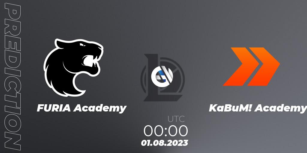 FURIA Academy contre KaBuM! Academy : prédiction de match. 01.08.23. LoL, CBLOL Academy Split 2 2023 - Group Stage
