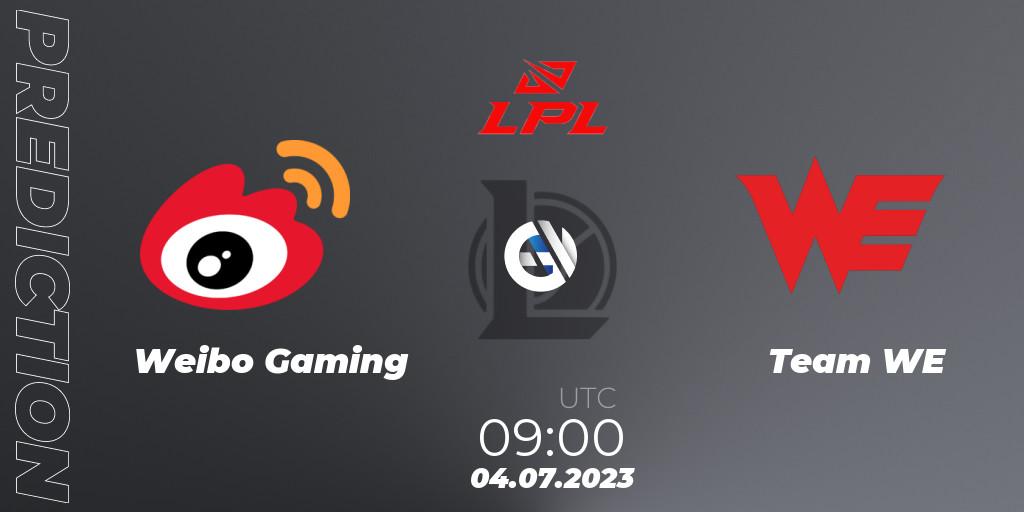 Weibo Gaming contre Team WE : prédiction de match. 04.07.23. LoL, LPL Summer 2023 Regular Season