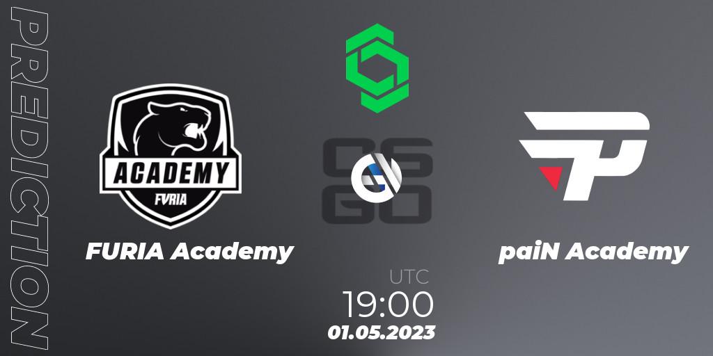 FURIA Academy contre paiN Academy : prédiction de match. 01.05.2023 at 19:00. Counter-Strike (CS2), CCT South America Series #7