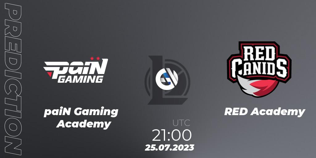 paiN Gaming Academy contre RED Academy : prédiction de match. 25.07.2023 at 21:00. LoL, CBLOL Academy Split 2 2023 - Group Stage