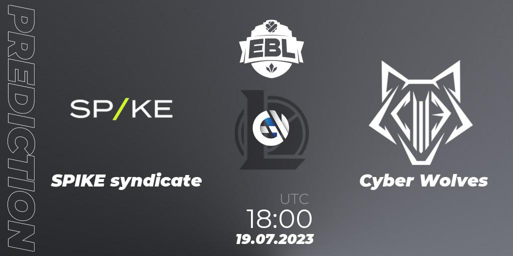 SPIKE syndicate contre Cyber Wolves : prédiction de match. 09.06.23. LoL, Esports Balkan League Season 13