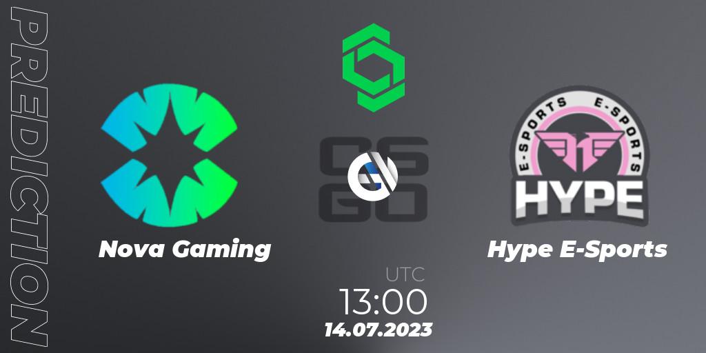 Nova Gaming contre Hype E-Sports : prédiction de match. 14.07.2023 at 13:00. Counter-Strike (CS2), CCT South America Series #8