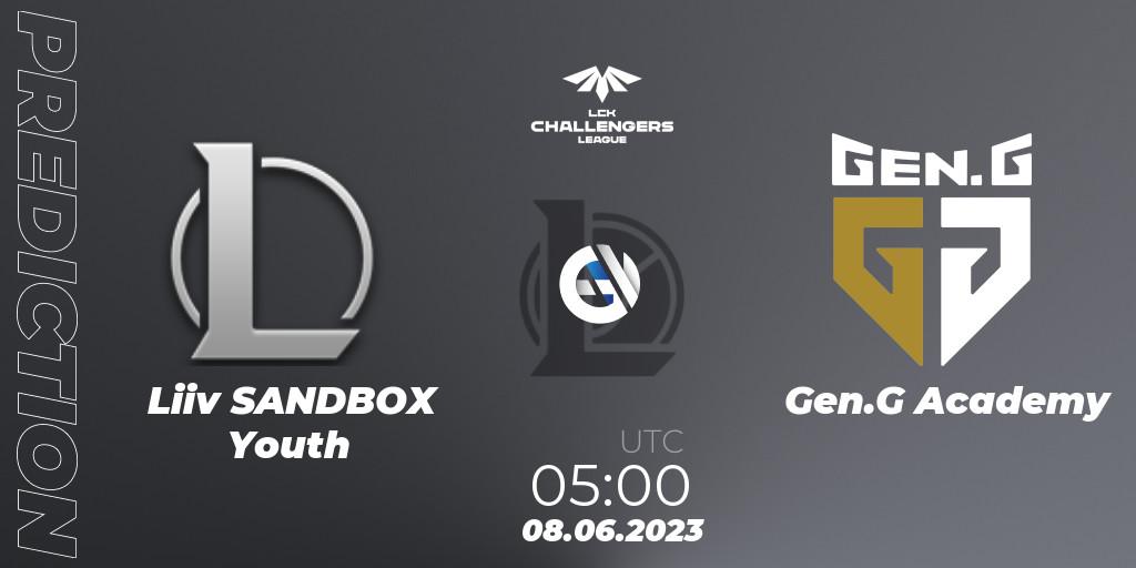 Liiv SANDBOX Youth contre Gen.G Academy : prédiction de match. 08.06.23. LoL, LCK Challengers League 2023 Summer - Group Stage