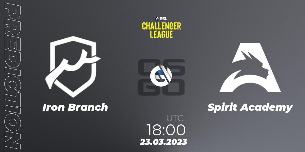 Iron Branch contre Spirit Academy : prédiction de match. 24.03.23. CS2 (CS:GO), ESL Challenger League Season 44 Relegation: Europe