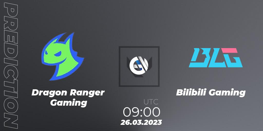 Dragon Ranger Gaming contre Bilibili Gaming : prédiction de match. 26.03.23. VALORANT, FGC Valorant Invitational 2023: Act 1