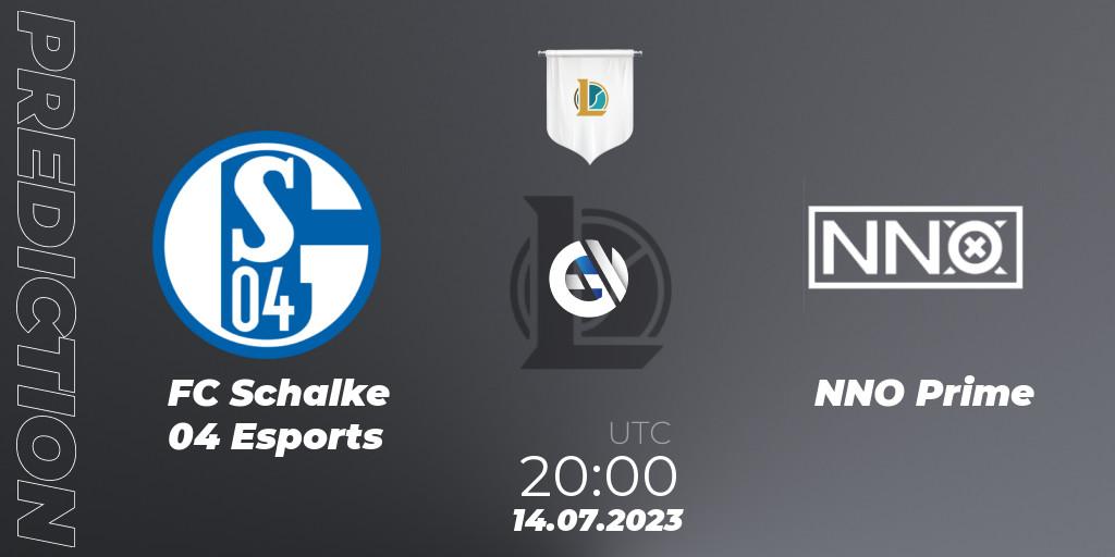 FC Schalke 04 Esports contre NNO Prime : prédiction de match. 14.07.23. LoL, Prime League Summer 2023 - Group Stage