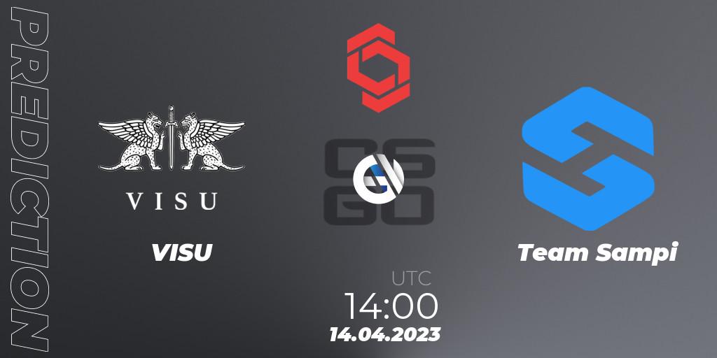 VISU contre Team Sampi : prédiction de match. 14.04.2023 at 14:00. Counter-Strike (CS2), CCT Central Europe Series #6: Closed Qualifier