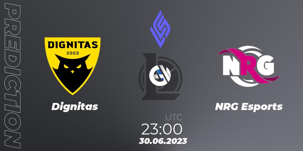Dignitas contre NRG Esports : prédiction de match. 30.06.2023 at 23:00. LoL, LCS Summer 2023 - Group Stage