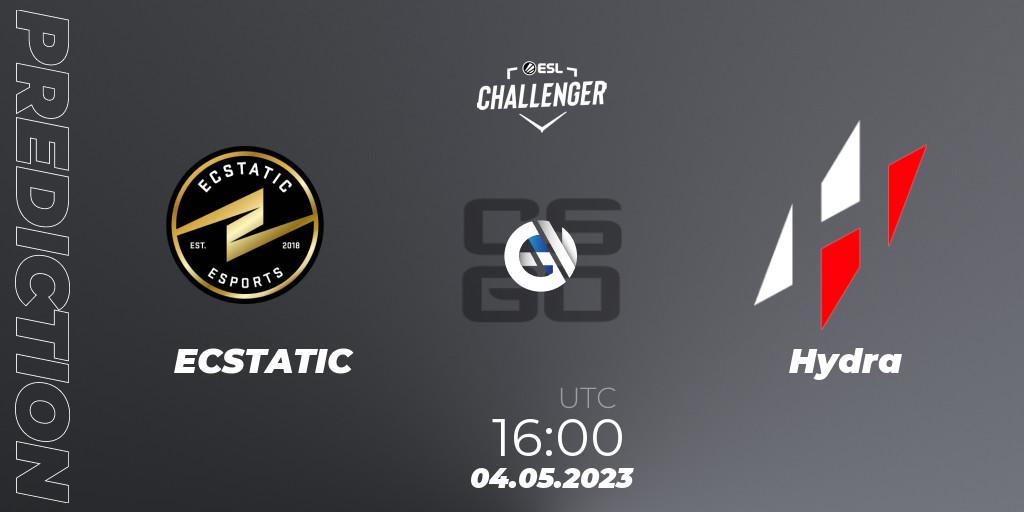 ECSTATIC contre Hydra : prédiction de match. 04.05.2023 at 16:00. Counter-Strike (CS2), ESL Challenger Katowice 2023: European Open Qualifier