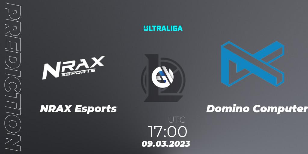 NRAX Esports contre Domino Computer : prédiction de match. 09.03.2023 at 17:30. LoL, Ultraliga 2nd Division Season 6