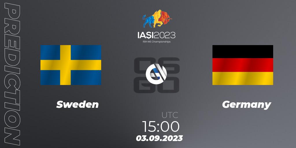 Sweden contre Germany : prédiction de match. 03.09.2023 at 15:00. Counter-Strike (CS2), IESF World Esports Championship 2023