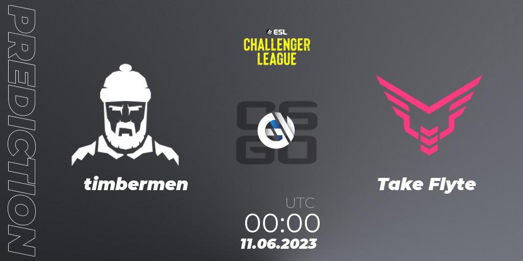 timbermen contre Take Flyte : prédiction de match. 11.06.23. CS2 (CS:GO), ESL Challenger League Season 45 Relegation: North America