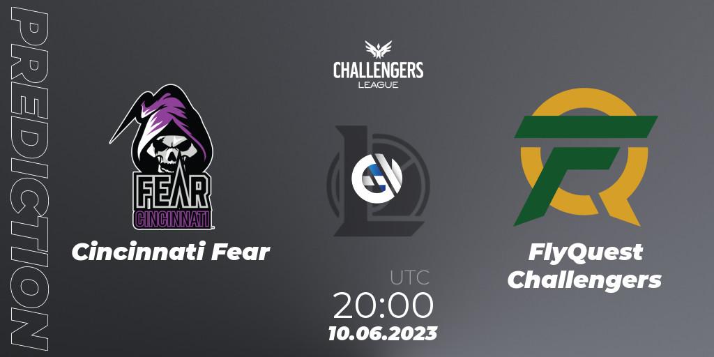 Cincinnati Fear contre FlyQuest Challengers : prédiction de match. 10.06.2023 at 20:00. LoL, North American Challengers League 2023 Summer - Group Stage