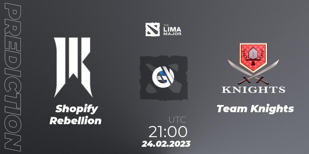 Shopify Rebellion contre Team Knights : prédiction de match. 24.02.23. Dota 2, The Lima Major 2023