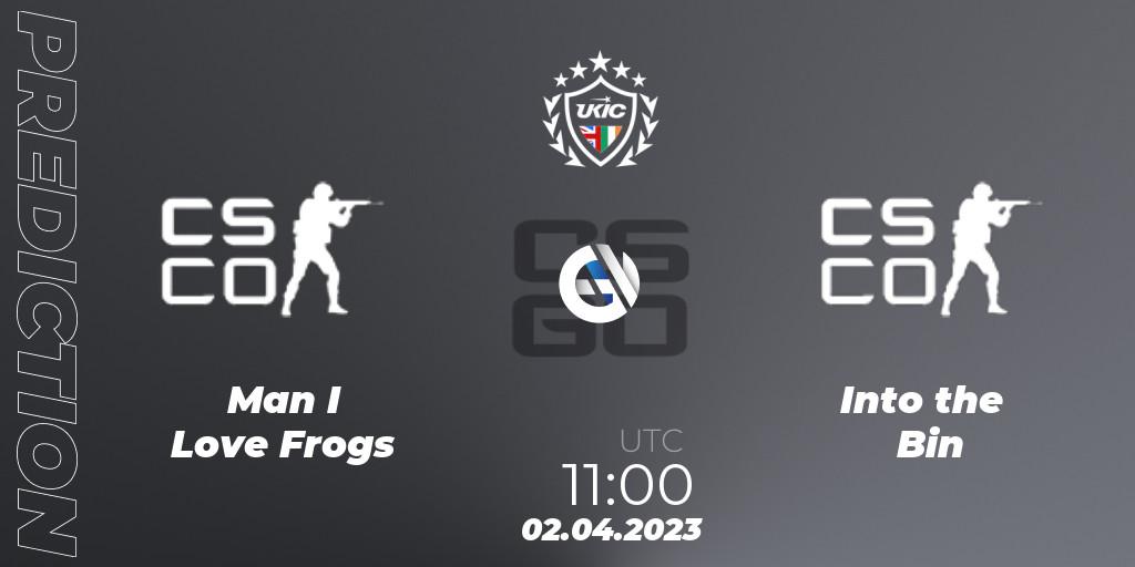 Man I Love Frogs contre Into the Bin : prédiction de match. 02.04.23. CS2 (CS:GO), UKIC Invitational Spring 2023