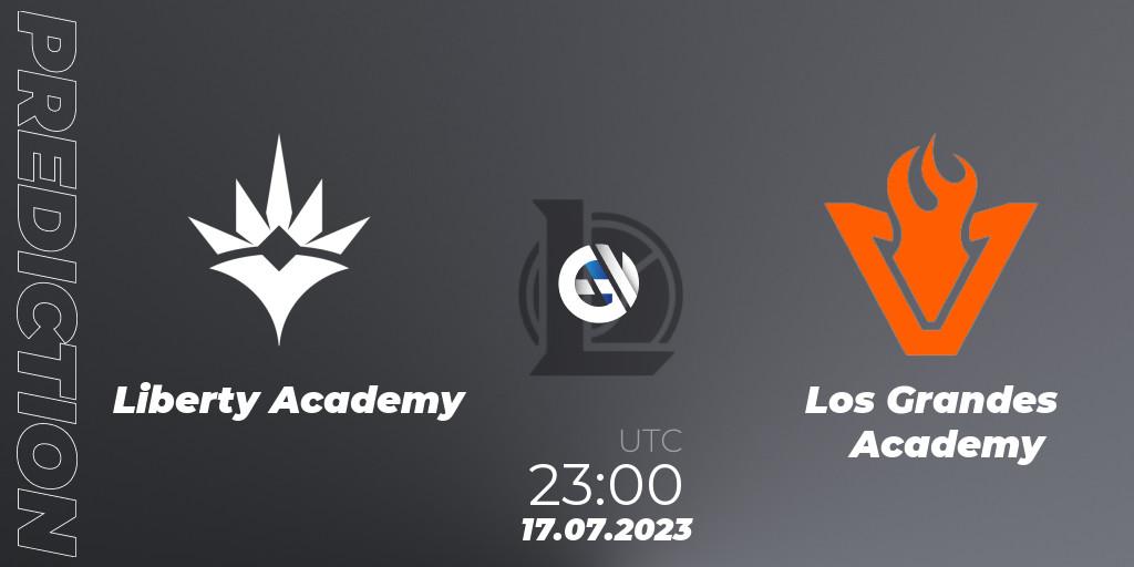 Liberty Academy contre Los Grandes Academy : prédiction de match. 17.07.23. LoL, CBLOL Academy Split 2 2023 - Group Stage