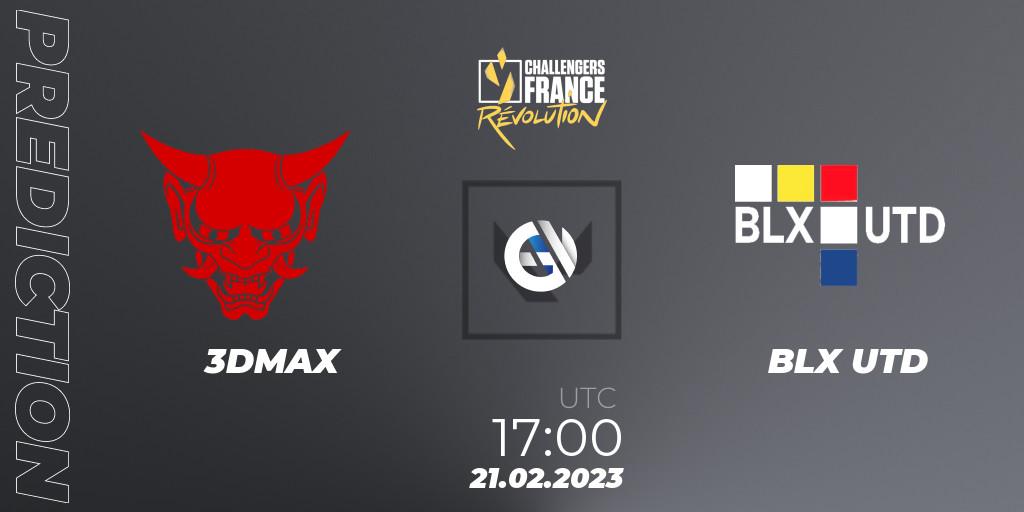 3DMAX contre BLX UTD : prédiction de match. 21.02.2023 at 17:00. VALORANT, VALORANT Challengers 2023 France: Revolution Split 1