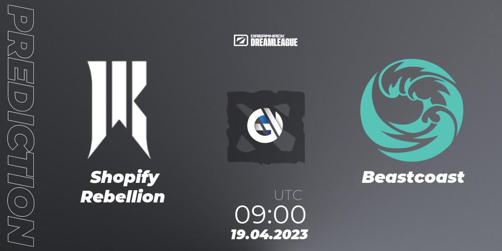 Shopify Rebellion contre Beastcoast : prédiction de match. 19.04.23. Dota 2, DreamLeague Season 19 - Group Stage 2