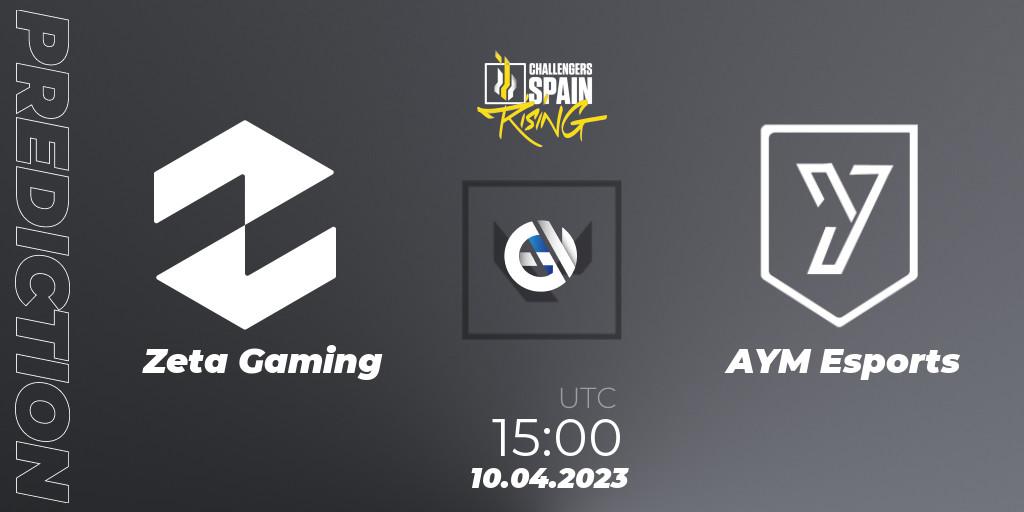 Zeta Gaming contre AYM Esports : prédiction de match. 10.04.2023 at 15:00. VALORANT, VALORANT Challengers 2023 Spain: Rising Split 2