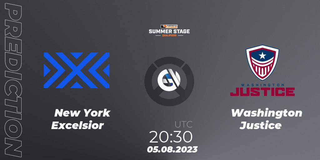 New York Excelsior contre Washington Justice : prédiction de match. 05.08.23. Overwatch, Overwatch League 2023 - Summer Stage Qualifiers