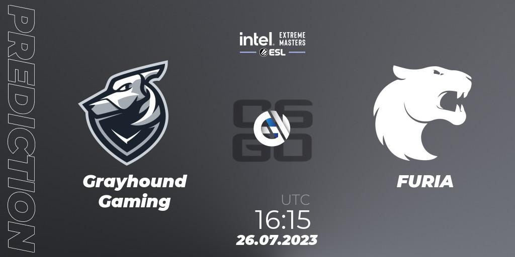 Grayhound Gaming contre FURIA : prédiction de match. 26.07.2023 at 16:45. Counter-Strike (CS2), IEM Cologne 2023 - Play-In