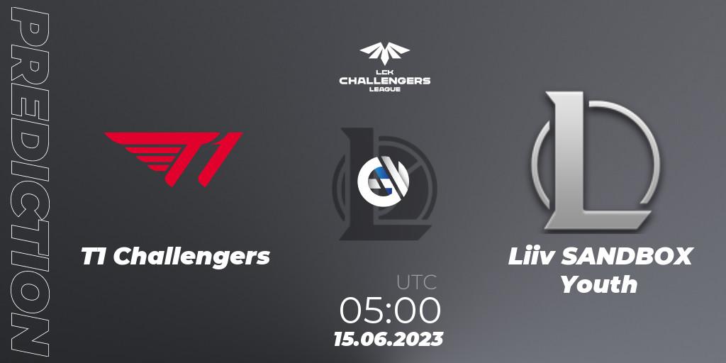 T1 Challengers contre Liiv SANDBOX Youth : prédiction de match. 15.06.23. LoL, LCK Challengers League 2023 Summer - Group Stage