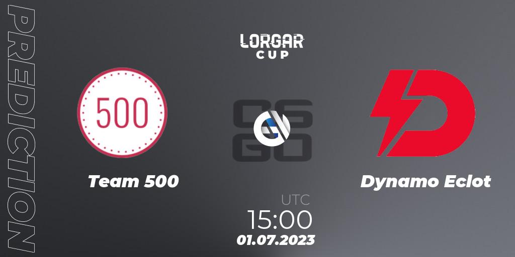 Team 500 contre Dynamo Eclot : prédiction de match. 01.07.2023 at 15:00. Counter-Strike (CS2), Lorgar Cup