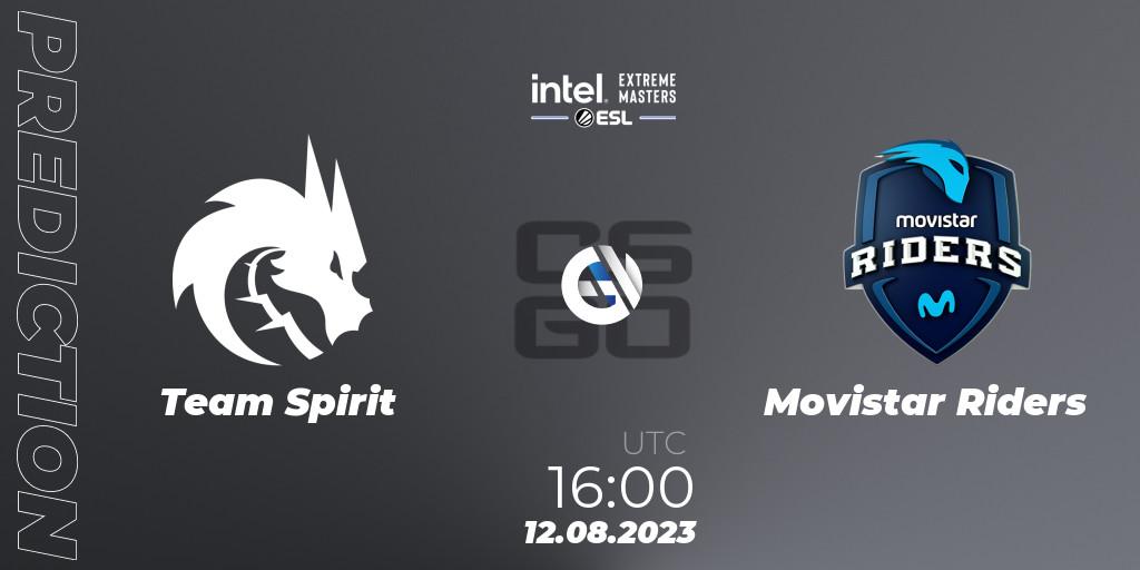Team Spirit contre Movistar Riders : prédiction de match. 12.08.2023 at 16:00. Counter-Strike (CS2), IEM Sydney 2023 Europe Open Qualifier 2