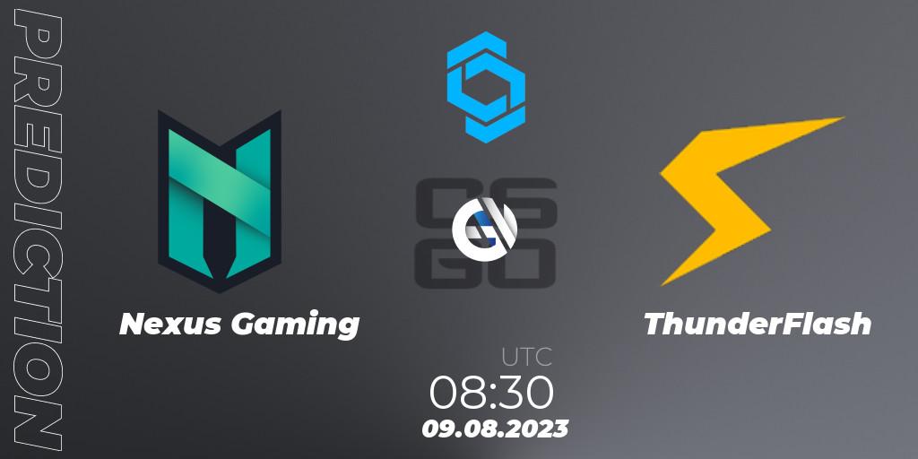 Nexus Gaming contre ThunderFlash : prédiction de match. 09.08.23. CS2 (CS:GO), CCT East Europe Series #1