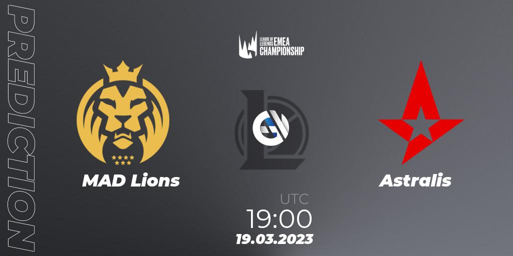 MAD Lions contre Astralis : prédiction de match. 18.03.2023 at 17:00. LoL, LEC Spring 2023 - Regular Season