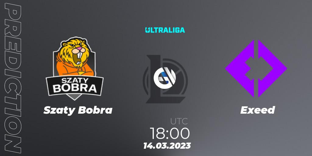Szaty Bobra contre Exeed : prédiction de match. 07.03.2023 at 18:00. LoL, Ultraliga Season 9 - Group Stage