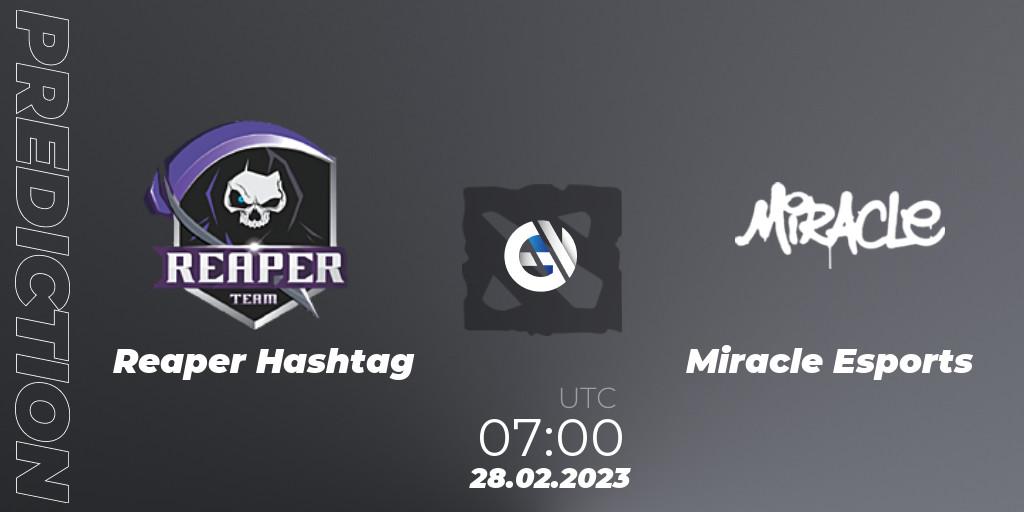 Reaper Hashtag contre Miracle Esports : prédiction de match. 28.02.2023 at 07:14. Dota 2, GGWP Dragon Series 1