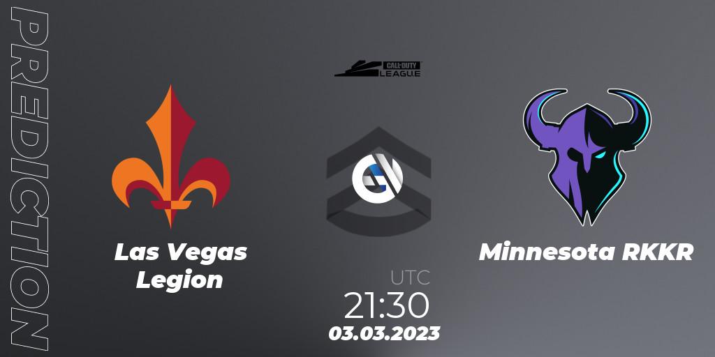 Las Vegas Legion contre Minnesota RØKKR : prédiction de match. 03.03.2023 at 21:30. Call of Duty, Call of Duty League 2023: Stage 3 Major Qualifiers