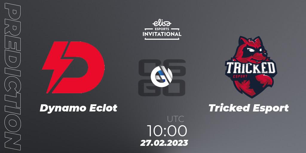 Dynamo Eclot contre Tricked Esport : prédiction de match. 27.02.2023 at 10:00. Counter-Strike (CS2), Elisa Invitational Winter 2023