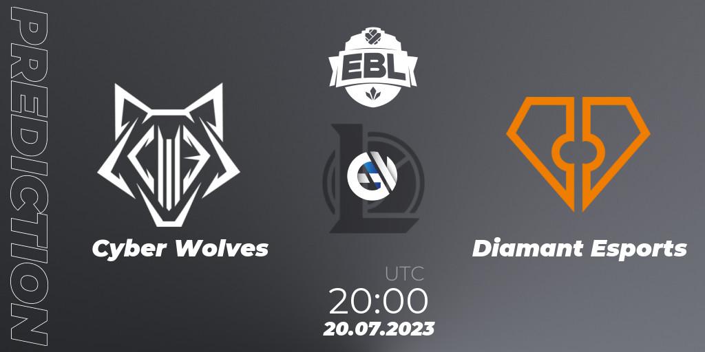 Cyber Wolves contre Diamant Esports : prédiction de match. 22.06.23. LoL, Esports Balkan League Season 13