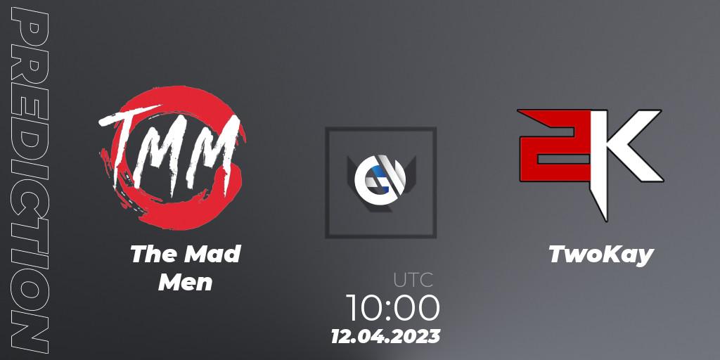 The Mad Men contre TwoKay : prédiction de match. 12.04.2023 at 10:00. VALORANT, VALORANT Challengers 2023: Vietnam Split 2 - Group Stage