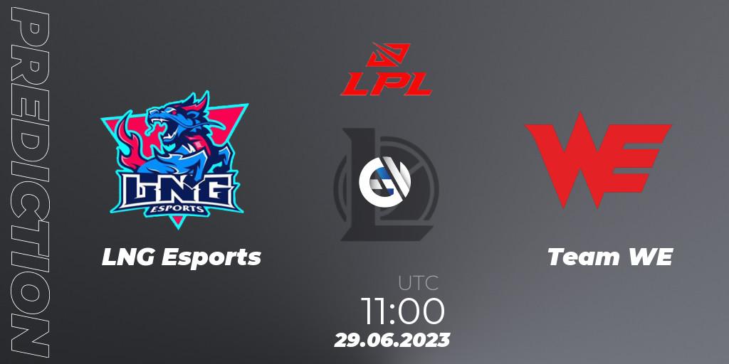 LNG Esports contre Team WE : prédiction de match. 29.06.23. LoL, LPL Summer 2023 Regular Season