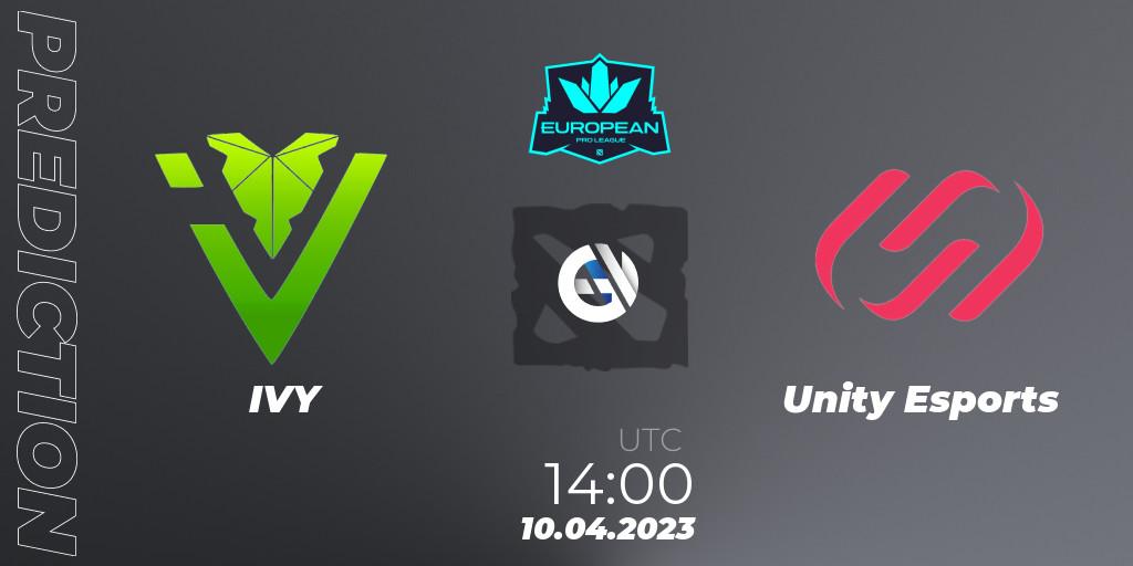 IVY contre Unity Esports : prédiction de match. 10.04.2023 at 14:04. Dota 2, European Pro League Season 8