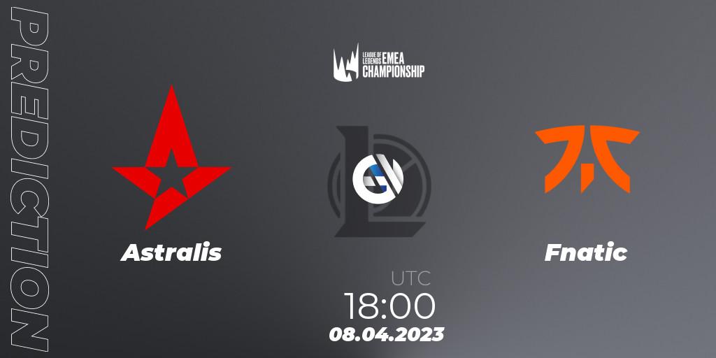 Astralis contre Fnatic : prédiction de match. 08.04.2023 at 19:00. LoL, LEC Spring 2023 - Group Stage
